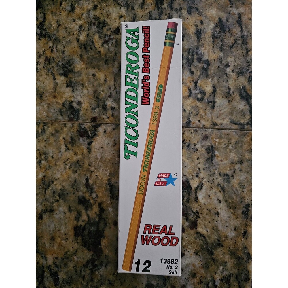 Dixon Ticonderoga Vintage Pencils 13882 2, Soft Wood, 12-Pack, Made in USA
